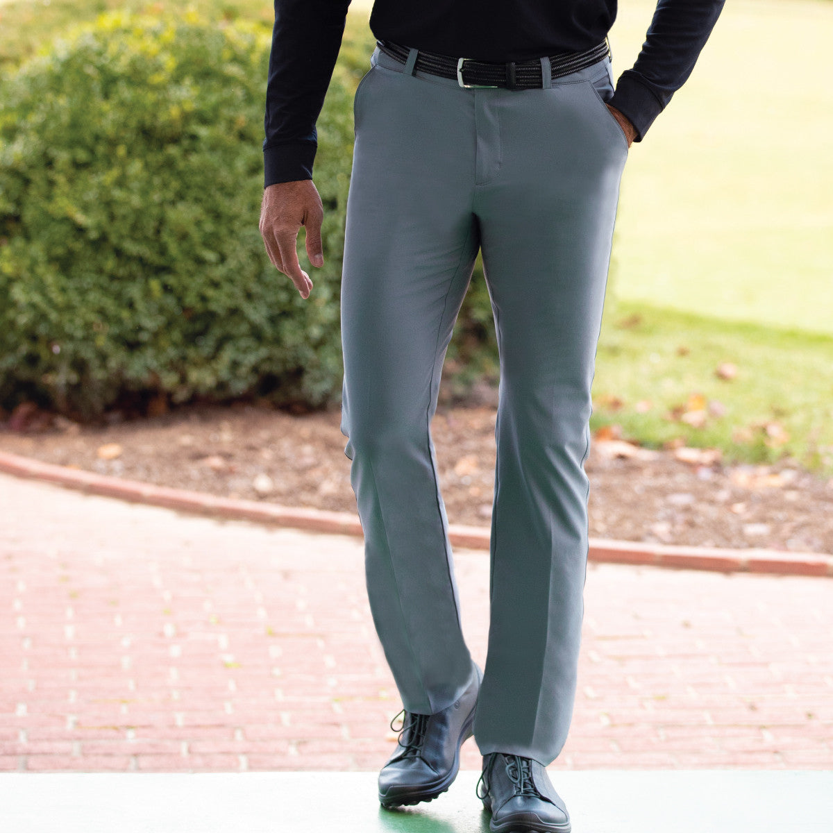STEEL Lifestyle model wearing steel pants