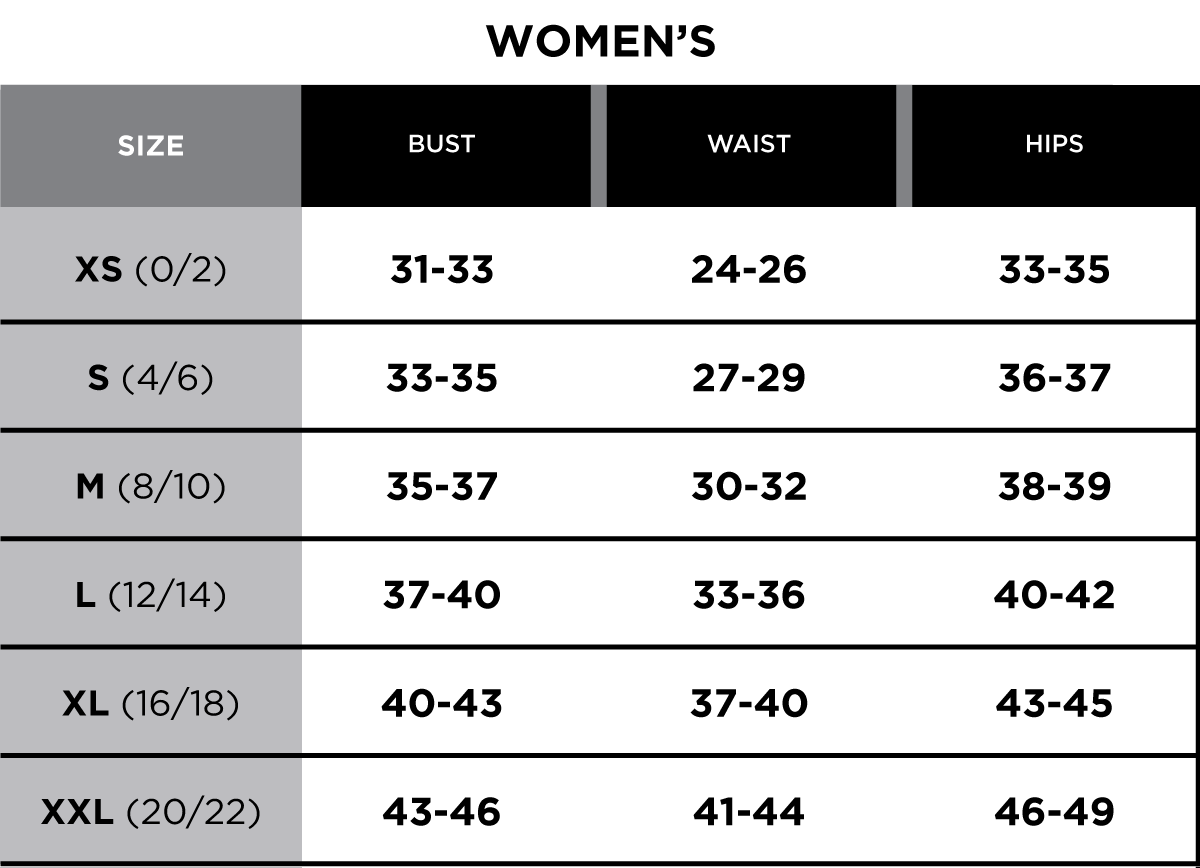 Avenue Clothing Size Chart